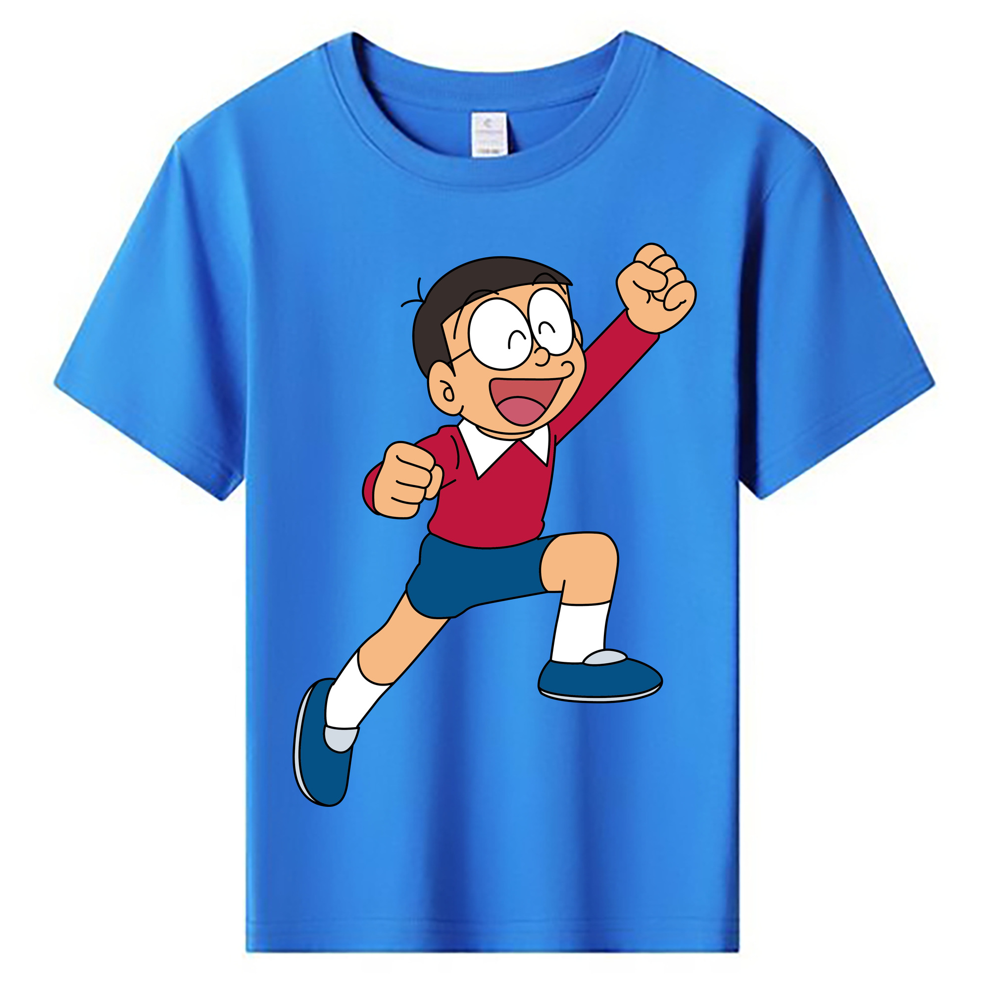 （画像用） ドラえもん 野比 のび太 Doraemon Nobita Nobi 綿100％キッズTシャツ（フロントプリント）
